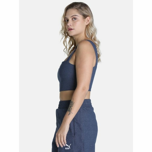 PUMA Women's Blue Crop Top - Picture 3 of 10